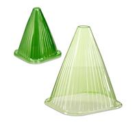 Relaxdays Pack 20 cubiertas para plantas de cono verde