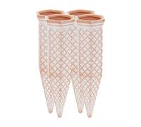 Relaxdays Pack 4 Picos Riego Cuadriculados, Regador Maceta, Regador para Botellas 1,5 L, Arcilla, 18x5,5x5cm, Terracota