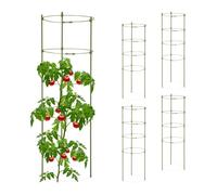 Relaxdays Pack 5 tutores plantas 90 cm verde