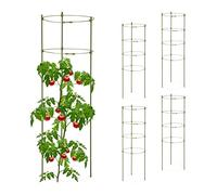 Relaxdays Pack 5 tutores plantas 90 cm verde
