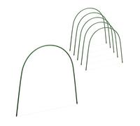 Relaxdays Pack 6 Arcos para Túnel Invernadero, Estructura de Miniinvernadero, 60 x 62 cm, Resistentes, Flexibles, Verde