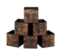 Cajas almacenaje Cajas organizadoras Cajas estantería de tela plegables Set de 6