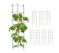 Relaxdays Pack 8 tutores plantas 90 cm verde