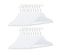 Relaxdays Pack de 100 perchas infantiles blancas blanco,plata