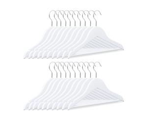 Relaxdays Pack de 100 perchas infantiles blancas blanco,plata