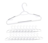 Relaxdays Pack de 100 perchas ropa antideslizantes blanco,gris