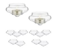 Relaxdays Pack de 12 portavelas flotantes transparente