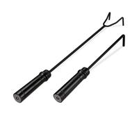 Relaxdays Pack de 2 atizadores negro