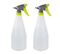 Relaxdays Pack de 2 pulverizadores de agua de 1 L blanco,verde,gris