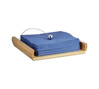Pack de 2 Servilleteros de Mesa con Peso, Madera de Bambú, Marrón, 3,7 x 21,7 x 21,7 cm