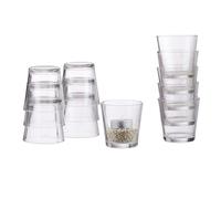 Relaxdays Pack de 24 vasos vela transparente