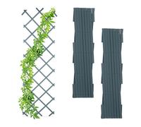 Relaxdays Pack de 3 rejas soporte trepadoras pared antracita