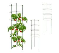 Relaxdays Pack de 3 tutores plantas 91 cm verde