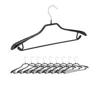 Relaxdays Pack de 40 perchas ropa negro,plata