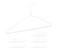 Relaxdays Pack de 50 perchas alambre blanco