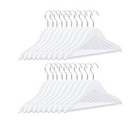 Relaxdays Pack de perchas infantiles blanco,plata
