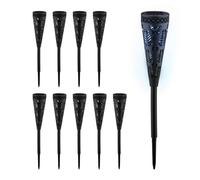 Relaxdays Pack luces solares diseño antorcha negro