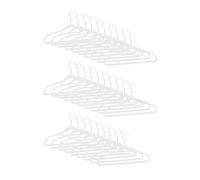 Relaxdays Pack perchas ropa blanco,plata