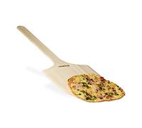 Relaxdays Pala Pizza Horno XXL, Tabla, Espátula con Mango Largo, Pan, Madera de Pino, 1 Ud., 1 x 30 x 78 cm, Marrón