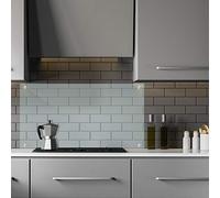 Relaxdays Panel antisalpicaduras cocina 120 cm transparente