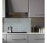 Relaxdays Panel antisalpicaduras cocina de 70 cm transparente