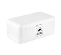 Relaxdays Panera retro con tapa y asa blanco,plata
