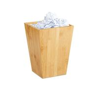 Relaxdays Papelera de bambú natural 6 litros marrón claro