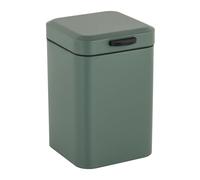 Relaxdays Cubo basura cuadrado 3 l para pared verde oscuro,negro