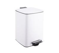 Relaxdays Cubo de cocina, 12 L blanco,negro,plata