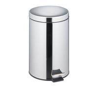 Relaxdays Papelera de cocina 20 litros plata