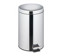 Relaxdays Papelera de cocina 20 litros plata