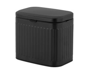Relaxdays papelera para pared, 4 l, colgar o con adhesivo, negra | Con cubo interior, metálica, cocina/baño