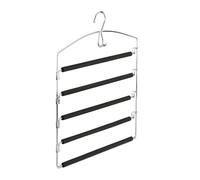 Relaxdays Percha múltiple para pantalón negro,plata