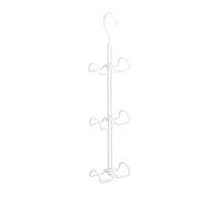 Relaxdays Percha para Bolsos 6 Ganchos, Ganchos Carteras Ahorra Espacio, Colgador Accesorios Metal, Blanco