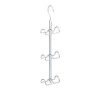 Relaxdays Percha para Bolsos 6 Ganchos, Ganchos Carteras Ahorra Espacio, Colgador Accesorios Metal, Plateado