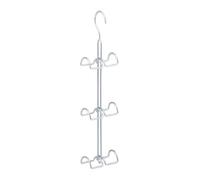 Relaxdays Percha para bolsos con 6 ganchos plata