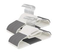 Relaxdays Perchas, Juego de 50 Unidades, Goma Antideslizante, Barra en U, Soporte para Corbatas, Blancas.