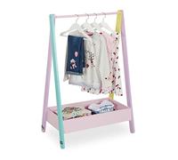Relaxdays Perchero burro infantil amarillo,rosa,turquesa