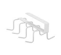 Relaxdays Perchero Colgante para Armario, Sin Taladrar, Colgador 8 Ganchos, Perchas Organizadoras, 6,5x10x18 cm, Blanco