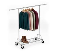 Relaxdays Perchero con Ruedas, Plateado