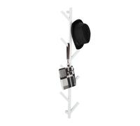 Relaxdays Perchero de pared blanco forma de árbol blanco