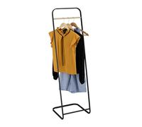 Relaxdays Perchero de Pie, Colgador de Ropa Metálico, 140x41x41 cm, Pasillo, Recibidor y Dormitorio, Negro y Natural