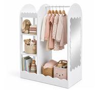 Relaxdays Perchero infantil con espejo blanco