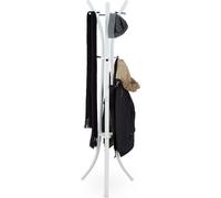 Relaxdays, perchero "Style", estructura de metal resistente para colgar abrigos, perchero de 175 cm de altura, color blanco