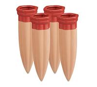 Relaxdays Picos de riego Arcilla, Kit 4, Cerámica, Sistema Riego para Botellas 1,5 l, Riego Automático, Terracota y Rojo