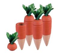 Relaxdays Picos de Riego Diseño de Zanahoria, Set de 4, 100 ml C/U, Autorriego, Plantas de Interior y Balcón, Multicolor