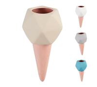 Relaxdays Picos de Riego Modelo Geométrico, Set de 4, Autorriego para Macetas de Interior y Balcón, 18,5x9cm, Multicolor