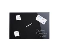 Relaxdays Pizarra cristal negra negro
