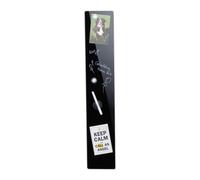 Relaxdays Pizarra cristal negra negro