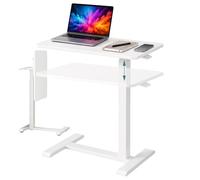 Relaxdays Pizarra de pie, Altura Regulable de 66 a 100 cm, abatible, Blanca